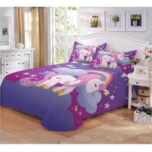 New Unicorn duvet and pillow case cover Set Full Size
